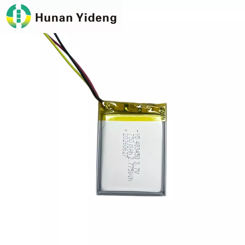 3.7V 750mAh 483447 اعلیٰ صلاحیت والی چھوٹی لتیم پولیمر ریچارج ایبل لیپو بیٹری