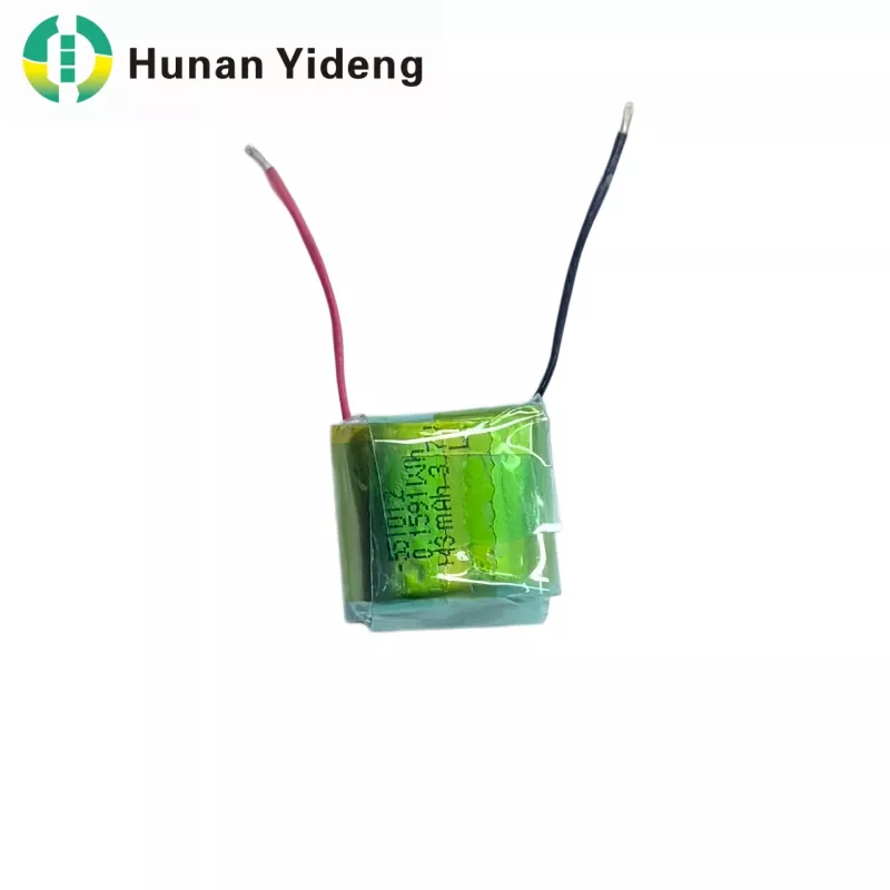 551012 3.7V 43mah الیکٹرک کھلونے لی پولیمر بیٹری